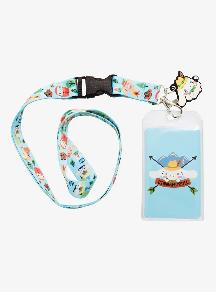 Loungefly Sanrio Cinnamoroll Camping Character Allover Print Lanyard - BoxLunch Exclusive