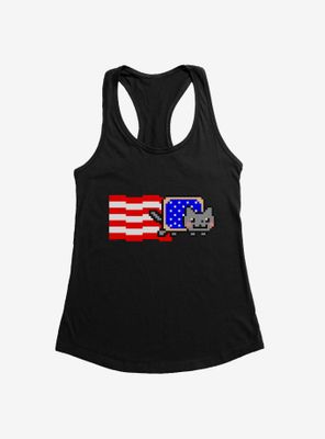 Nyan Cat American Flag Womens Tank Top