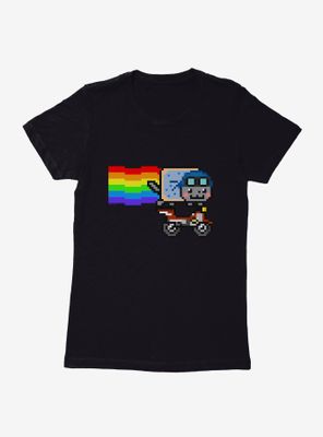 Nyan Cat Biker Womens T-Shirt