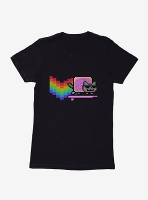 Nyan Cat Surfing Womens T-Shirt