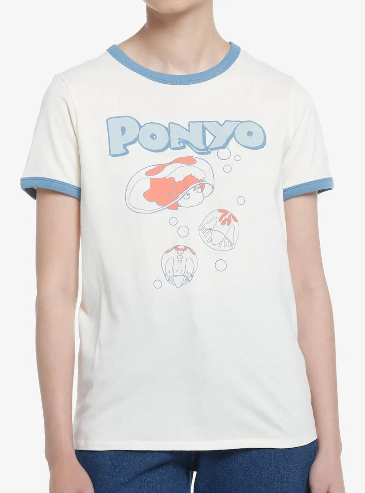 Hot Topic Studio Ghibli Ponyo Vintage Girls Ringer T-Shirt