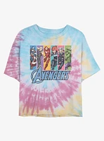 Marvel Avengers Unite Tie Dye Crop Girls T-Shirt