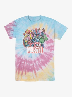Marvel Avengers Heroes of Today Tie Dye T-Shirt