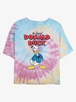 Disney Donald Duck Mad Tie Dye Crop Girls T-Shirt