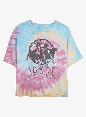 Marvel Loki Trickster Tie Dye Crop Girls T-Shirt