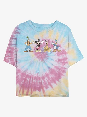 Disney Mickey Mouse Groupie Tie Dye Crop Girls T-Shirt