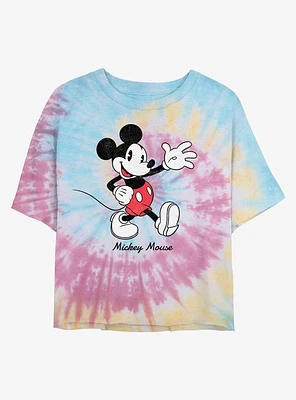 Disney Mickey Mouse Tie Dye Crop Girls T-Shirt