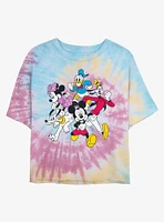 Disney Mickey Mouse & Friends Run Tie Dye Crop Girls T-Shirt