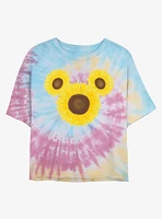 Disney Mickey Mouse Sunflower Tie Dye Crop Girls T-Shirt
