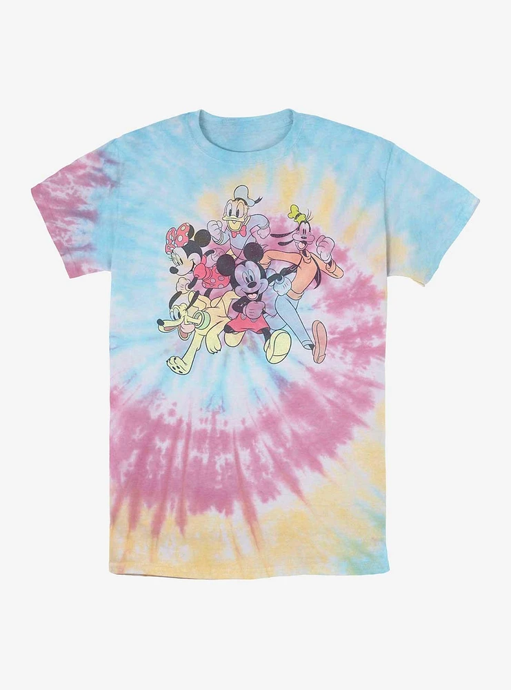 Disney Mickey Mouse Group Run Tie Dye T-Shirt