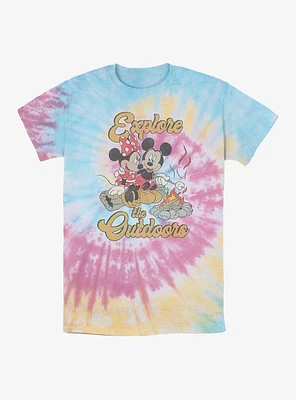 Disney Mickey Mouse Explore The Outdoors Tie Dye T-Shirt
