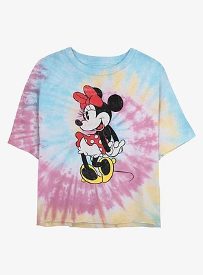 Disney Minnie Mouse Classic Tie Dye Crop Girls T-Shirt
