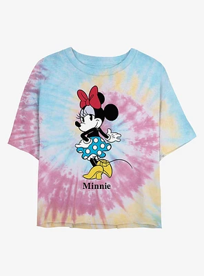 Disney Minnie Mouse Skirt Tie Dye Crop Girls T-Shirt