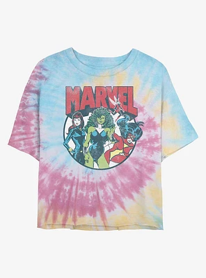 Marvel Gals Tie Dye Crop Girls T-Shirt