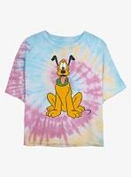 Disney Pluto Classic Tie Dye Crop Girls T-Shirt