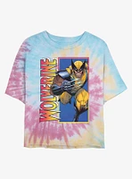 Marvel Wolverine Classic Tie Dye Crop Girls T-Shirt