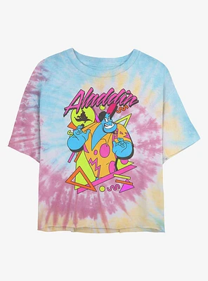 Disney Aladdin Genie On Vacation Tie Dye Crop Girls T-Shirt