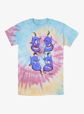 Disney Aladdin Genie Faces Tie Dye T-Shirt