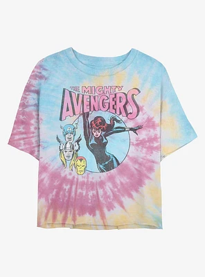 Marvel Avengers Mighty Tie Dye Crop Girls T-Shirt