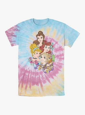 Disney Princesses Portrait Tie Dye T-Shirt