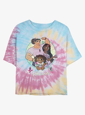 Disney Encanto Sisters Tie Dye Crop Girls T-Shirt