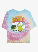 Marvel Hulk Sensational She-Hulk Tie Dye Crop Girls T-Shirt