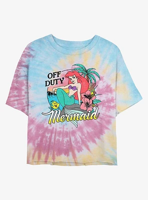 Disney The Little Mermaid Vacay Tie Dye Crop Girls T-Shirt