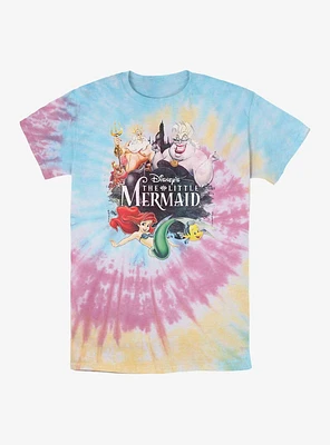Disney The Little Mermaid Watercolor Poster Tie Dye T-Shirt