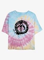 Star Wars The Mandalorian Bounty Hunter Badge Tie Dye Crop Girls T-Shirt