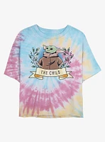 Star Wars The Mandalorian Child Banner Tie Dye Crop Girls T-Shirt