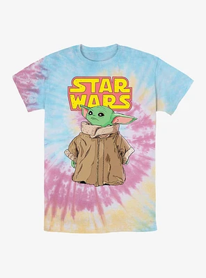 Star Wars The Mandalorian Logo Child Gaze Tie Dye T-Shirt