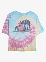Star Wars AT-AT Love Tie Dye Crop Girls T-Shirt