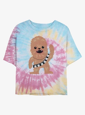 Star Wars Chewie Kawaii Tie Dye Crop Girls T-Shirt