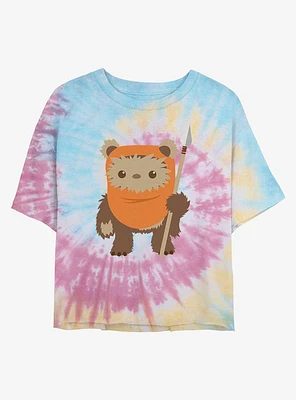 Star Wars Ewok Spear Tie Dye Crop Girls T-Shirt