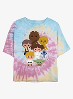 Star Wars Heroes Kawaii Tie Dye Crop Girls T-Shirt