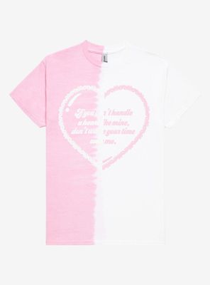 Melanie Martinez High School Sweethearts Lyrics Split Dye Boyfriend Fit Girls T-Shirt