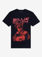 Billie Eilish Red Portrait Boyfriend Fit Girls T-Shirt