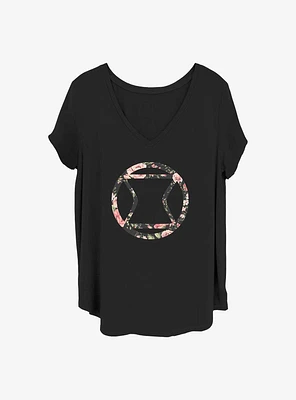 Marvel Black Widow Floral Girls T-Shirt Plus