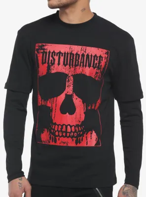 Disturbance Skull Twofer Long-Sleeve T-Shirt