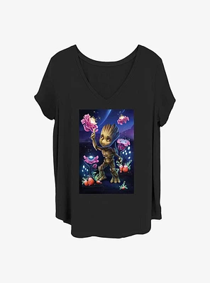 Marvel Guardians of the Galaxy Groot Plants Girls T-Shirt Plus