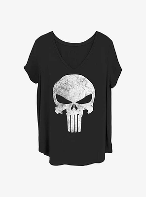Marvel Punisher Distress Skull Girls T-Shirt Plus