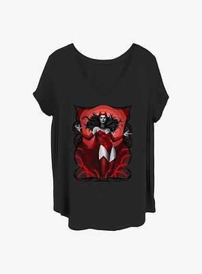 Marvel Scarlet Witch Red Girls T-Shirt Plus
