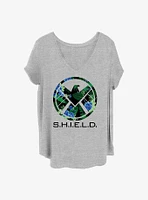 Marvel Agents of S.H.I.E.L.D Floral Shield Girls T-Shirt Plus