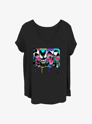 Marvel Venom Neon Girls T-Shirt Plus