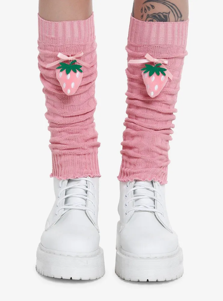 Strawberry 3D Plush Leg Warmers