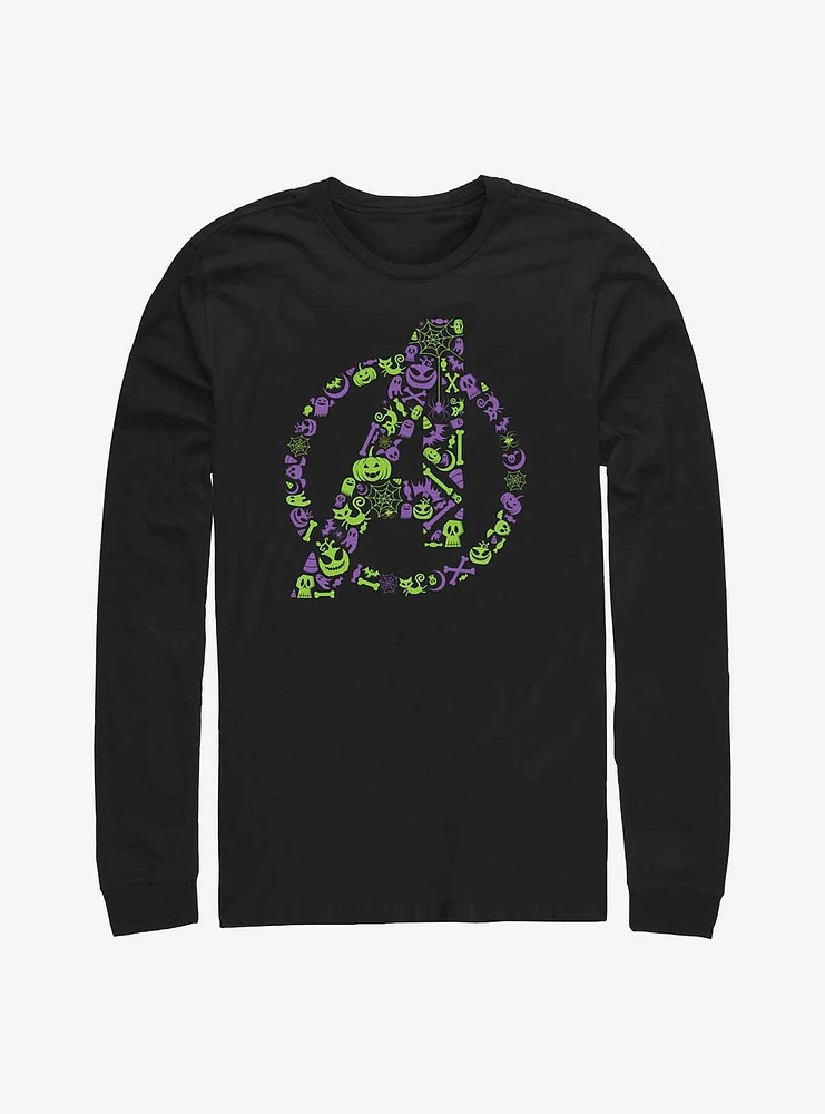 Marvel Avengers Halloween Logo Long-Sleeve T-Shirt