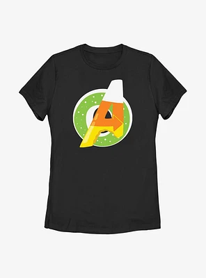 Marvel Avengers Donut Candy Corn Logo Womens T-Shirt