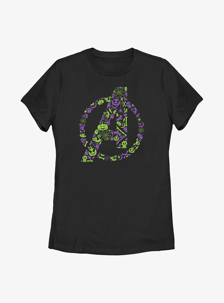 Marvel Avengers Halloween Logo Womens T-Shirt