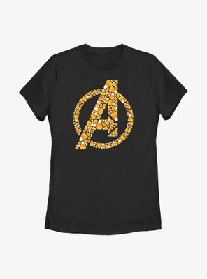 Marvel Avengers Candy Corn Symbol Womens T-Shirt