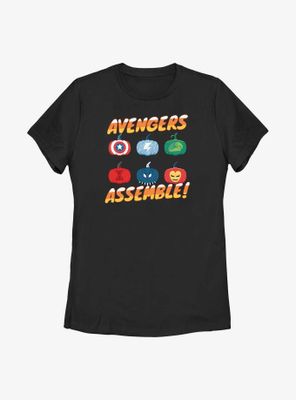 Marvel Avengers Pumpkin Assemble Womens T-Shirt